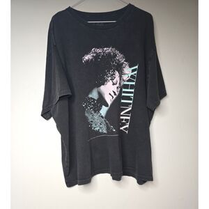 Whitney Houston Graphic T Shirt Vintage Style Lee Black Retro Style XXL Concert